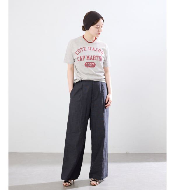 IENA「BLACK COTE D'AZUR ロゴTシャツ」|Tシャツ・カットソー|