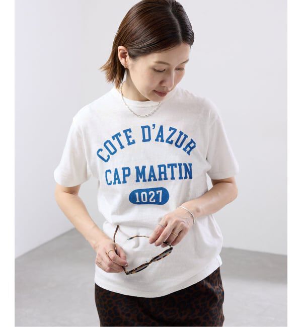 IENA「BLACK COTE D'AZUR ロゴTシャツ」|Tシャツ・カットソー|