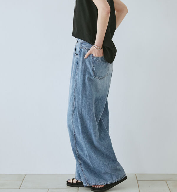 Doux archives「コットンリネンワイドデニムパンツ」|デニム|