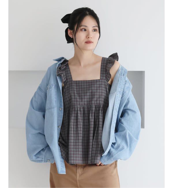 IENA「BLACK シャンブレーシャツ」|シャツ・ブラウス|