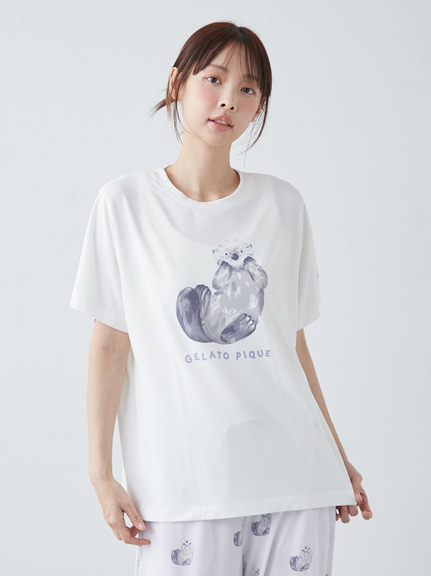 ONLINE限定】【接触冷感】シーアニマル柄ワンポイントTシャツ&ロング