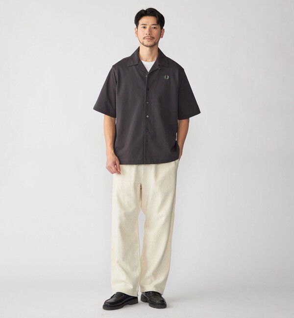 SHIPS「【SHIPS別注】FRED PERRY: ワンポイント ロゴ ピケ オープンカラーシャツ」|シャツ・ブラウス|