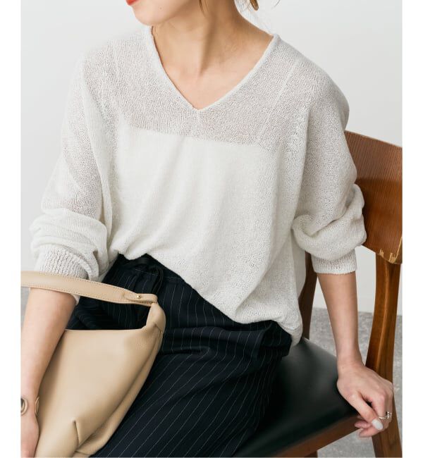 Spick and Span「ペーパーヤーンコクーンシルエットプルオーバー」|ニット・セーター|