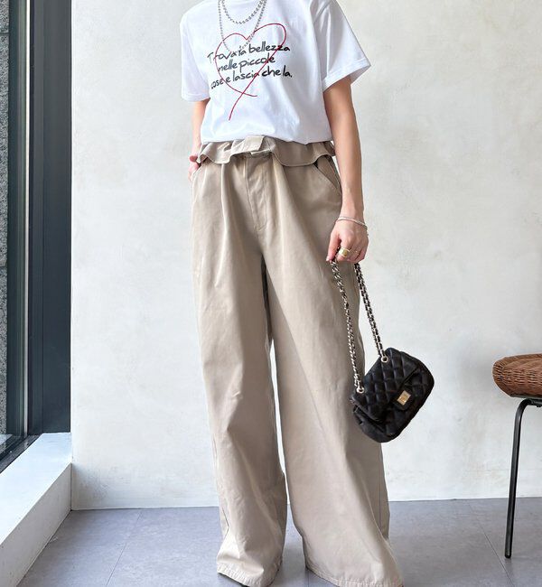  「【WEB限定】ハート刺繍ロゴプリントTEE」|Tシャツ・カットソー|