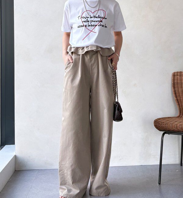  「【WEB限定】ハート刺繍ロゴプリントTEE」|Tシャツ・カットソー|