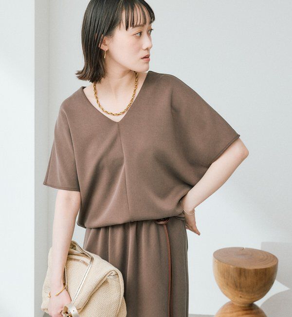  「【セットアップ着用可能/接触冷感機能付き】ドレーピーカットソー」|Tシャツ・カットソー|