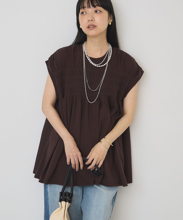 AMERICAN HOLIC「【接触冷感・UVカット】シャーリングプルオーバー」|Tシャツ・カットソー|