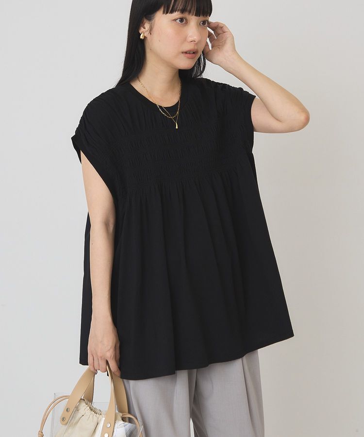 AMERICAN HOLIC「【接触冷感・UVカット】シャーリングプルオーバー」|Tシャツ・カットソー|