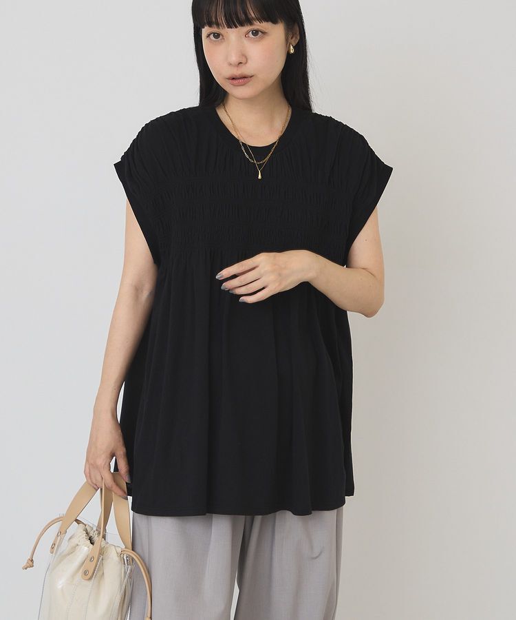 AMERICAN HOLIC「【接触冷感・UVカット】シャーリングプルオーバー」|Tシャツ・カットソー|