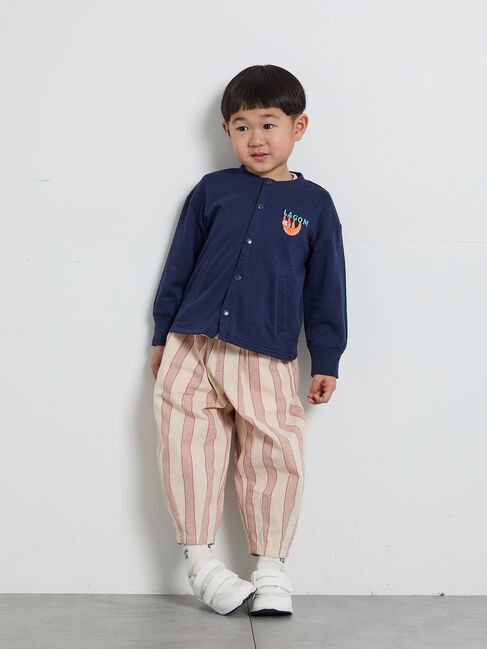 Samansa Mos2 Lagom「ナマケモノ刺繍ミニ裏毛カーディガン」|カーディガン|