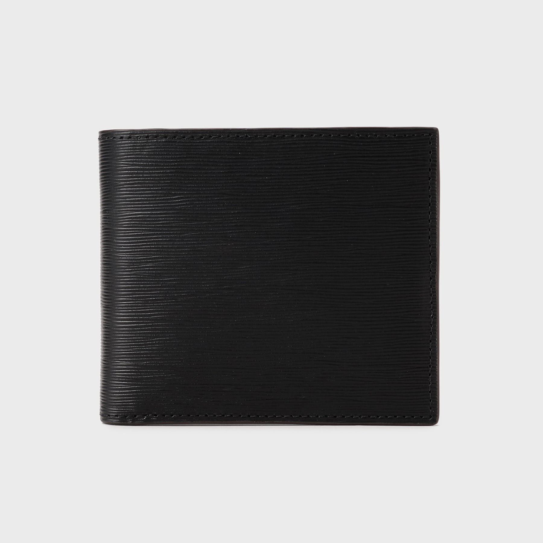 TAKEO KIKUCHI「【NEW レザーリップルシリーズ】バイフォールド ウォレット」|財布|ブラック(019)