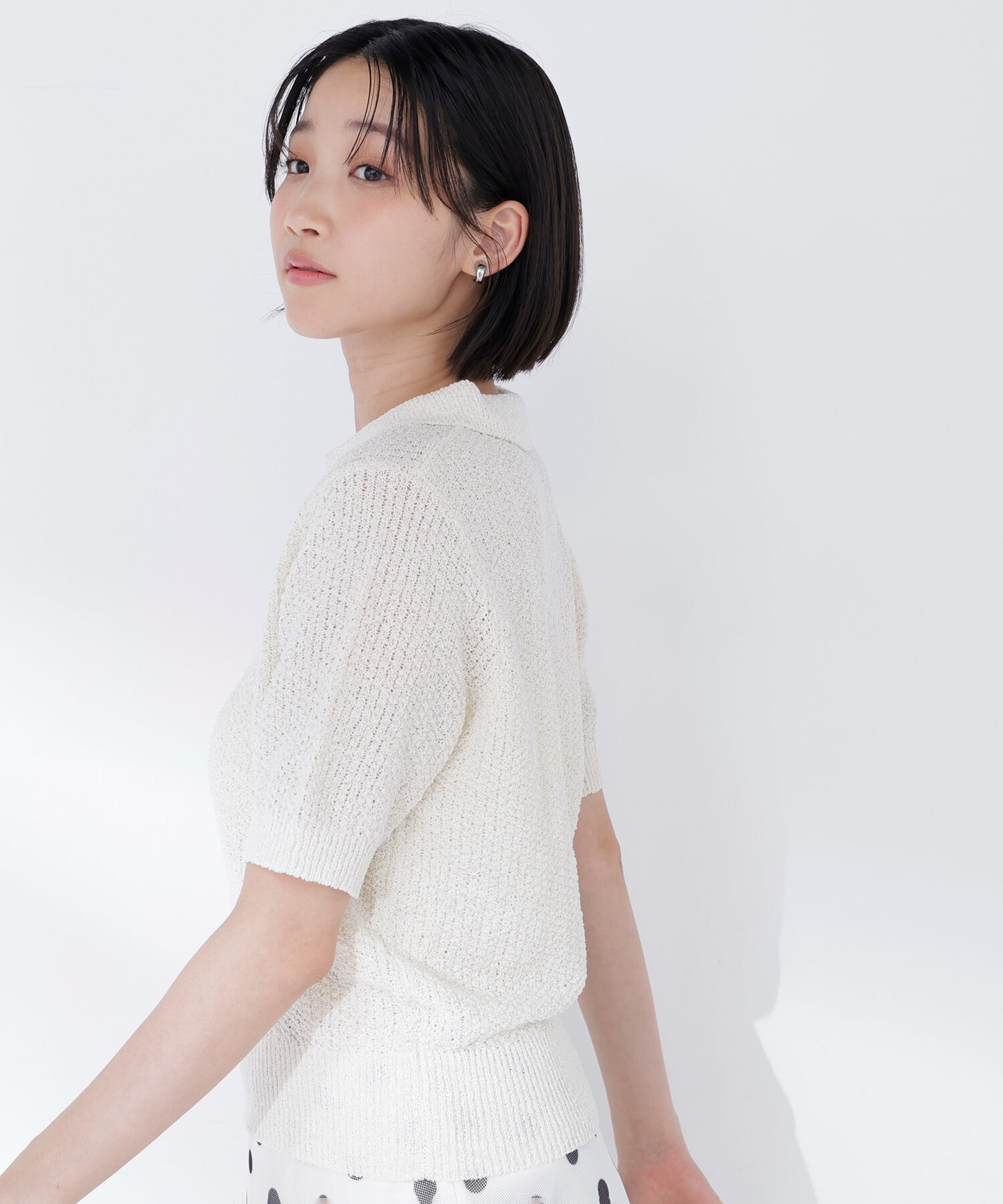  「スキッパーポロニット」|ニット・セーター|