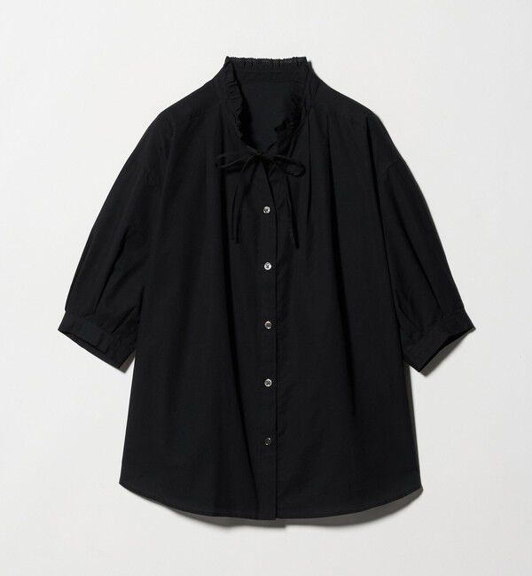 UNITED ARROWS green label relaxing「フリル ネック ショートスリーブ ブラウス」|シャツ・ブラウス|