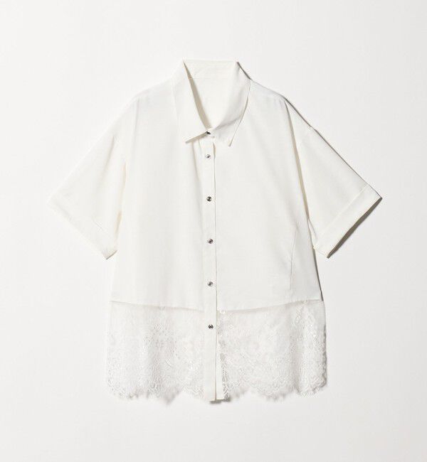 UNITED ARROWS green label relaxing「【WEB限定】＜at ease＞スソ レース ブラウス UVカット 通気性」|シャツ・ブラウス|