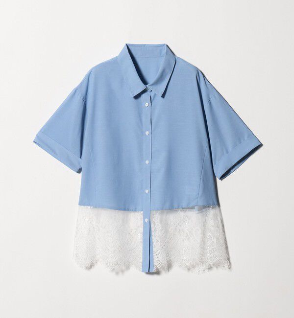 UNITED ARROWS green label relaxing「【WEB限定】＜at ease＞スソ レース ブラウス UVカット 通気性」|シャツ・ブラウス|