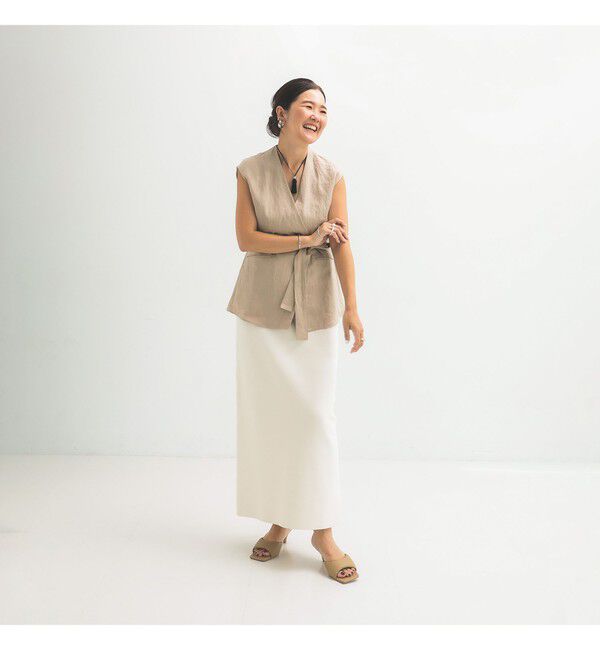 Demi-Luxe BEAMS 「リネン ラップ ジレ ブラウス .M」|シャツ・ブラウス|