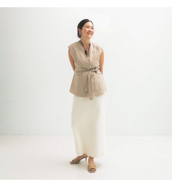 Demi-Luxe BEAMS 「リネン ラップ ジレ ブラウス .M」|シャツ・ブラウス|