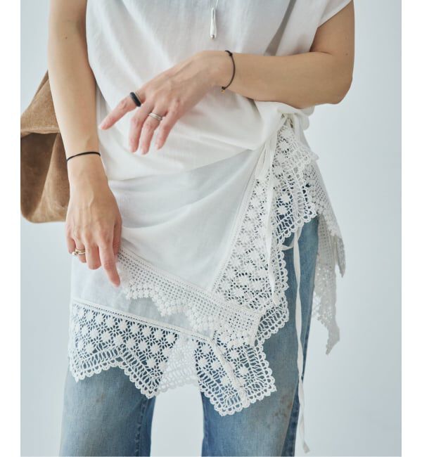 Plage「《予約》Cotton lace スカーフ」|バンダナ・スカーフ|