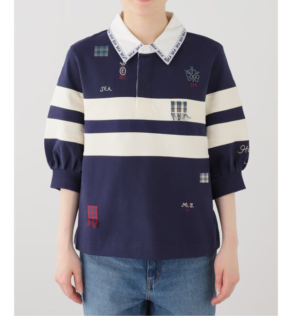 IENA LA BOUCLE「SEA NEW YORK シー ニューヨーク EMB RUGBY シャツ SS26-0005」|Tシャツ・カットソー|