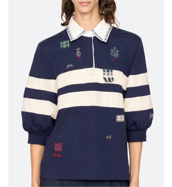 IENA LA BOUCLE「SEA NEW YORK シー ニューヨーク EMB RUGBY シャツ SS26-0005」|Tシャツ・カットソー|