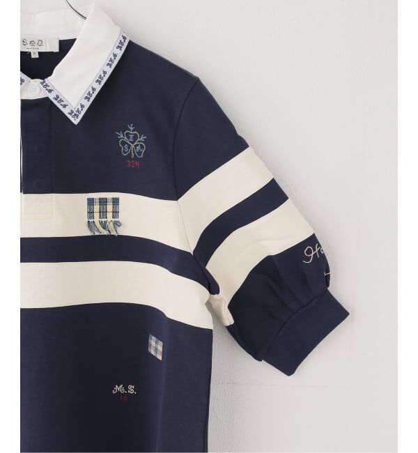 IENA LA BOUCLE「SEA NEW YORK シー ニューヨーク EMB RUGBY シャツ SS26-0005」|Tシャツ・カットソー|