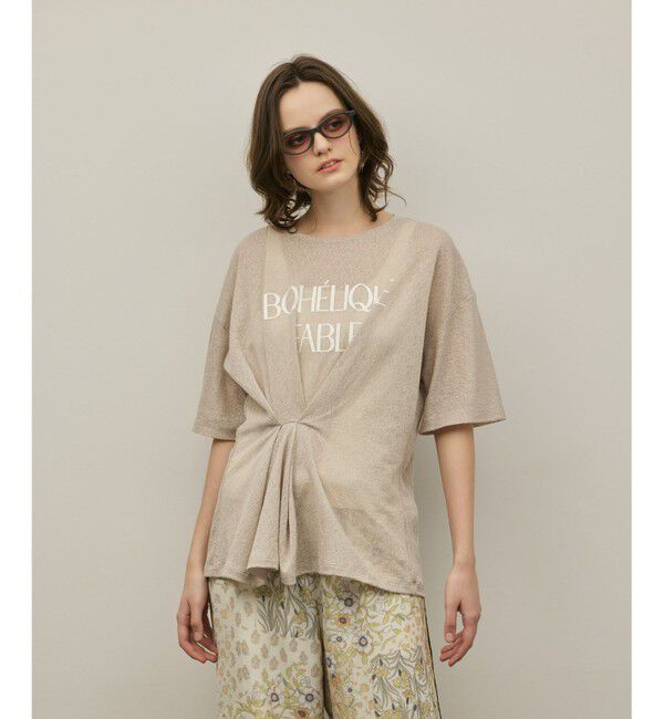 GRACE CONTINENTAL「タックロゴTシャツ」|Tシャツ・カットソー|