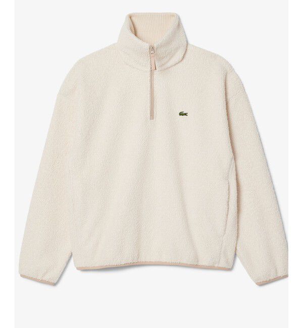 LACOSTE「ハイネックハーフジップ オーバーサイズブークレフリースブルゾン」|ブルゾン・スタジャン|