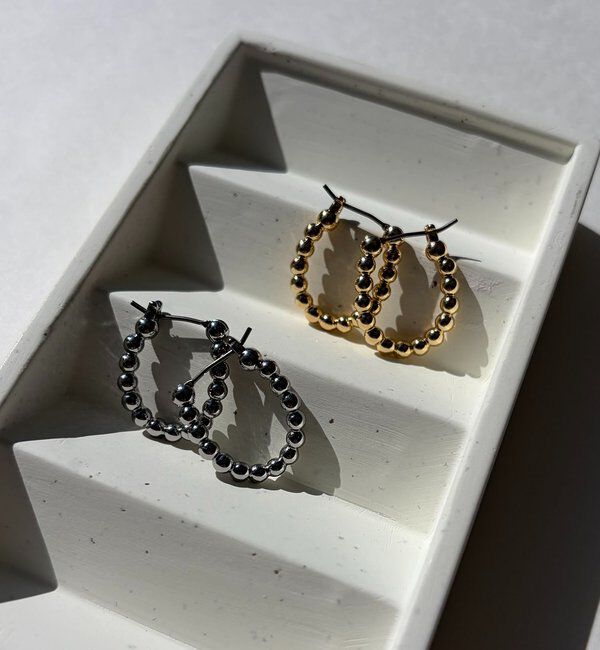 「〈GOLDY/ゴールディ〉ツブフープピアス」|リング|