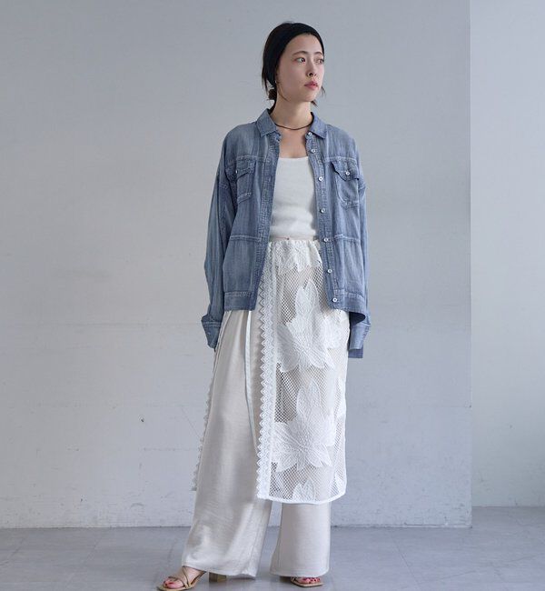  「【再入荷】シアーデニムシャツ」|シャツ・ブラウス|