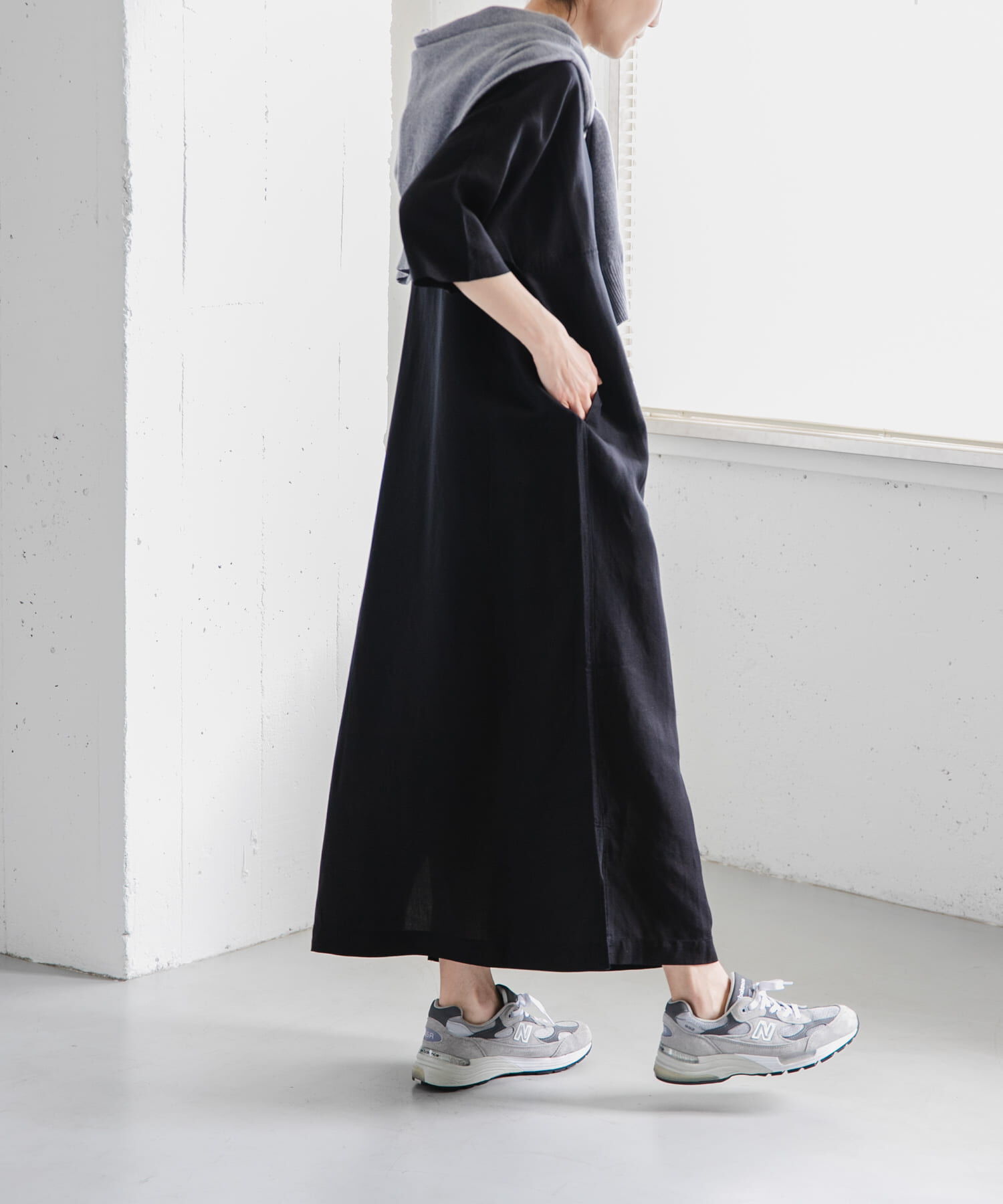 URBAN RESEARCH DOORS「『一部WEB限定カラー』FORK&SPOON　リネン混プルオーバーワンピース」|ワンピース|