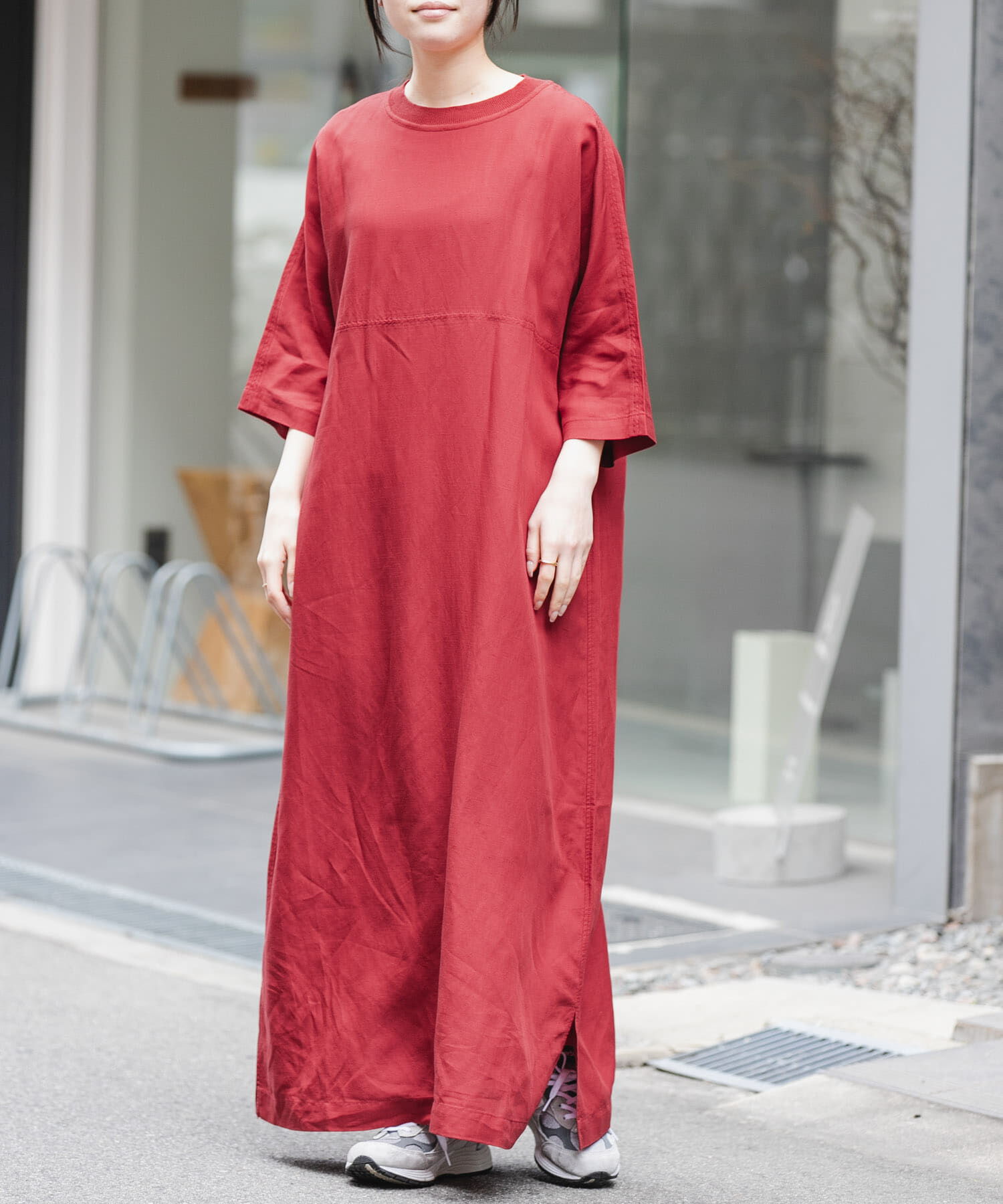 URBAN RESEARCH DOORS「『一部WEB限定カラー』FORK&SPOON　リネン混プルオーバーワンピース」|ワンピース|