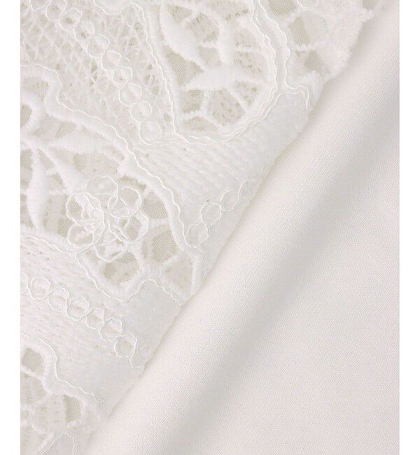 LOULOU WILLOUGHBY「【LOULOU WILLOUGHBY】レースドッキングロングＴシャツ」|Tシャツ・カットソー|