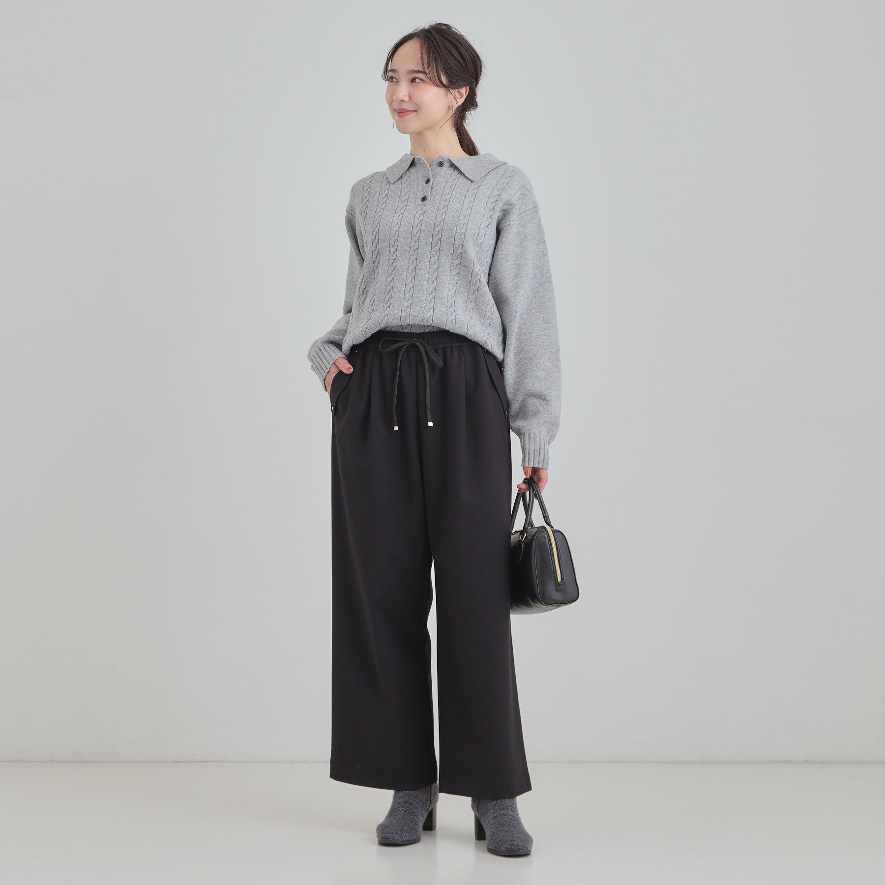 SHOO･LA･RUE「【洗濯機可/S-LL】 フラップイージーワイドパンツ」|その他|