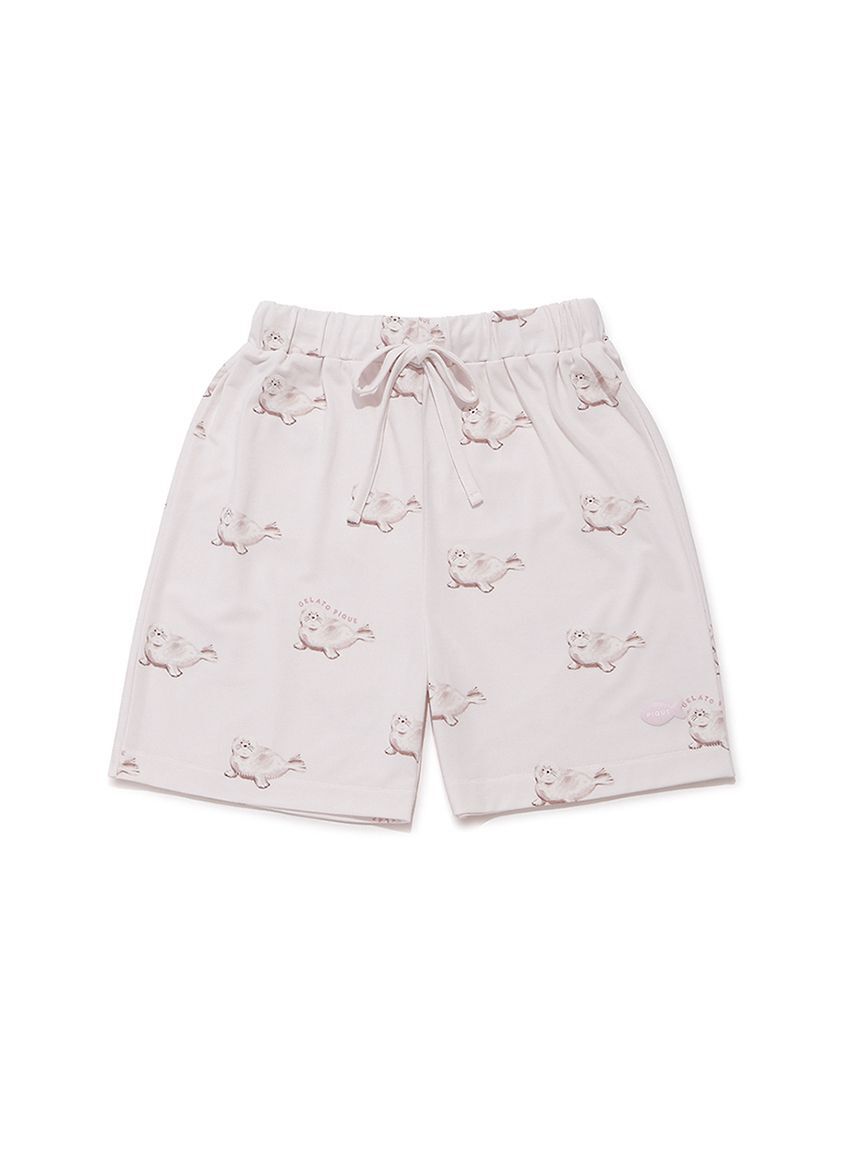 GELATO PIQUE KIDS & BABY「【JUNIOR】【接触冷感】シーアニマル柄ワンポイントTシャツ&ショートパンツセット」|ルームウェア|
