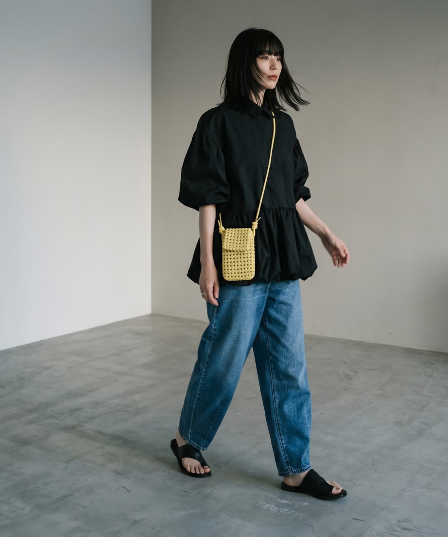 STYLE DELI「【BLK001】ペプラムバルーンブラウス」|シャツ・ブラウス|