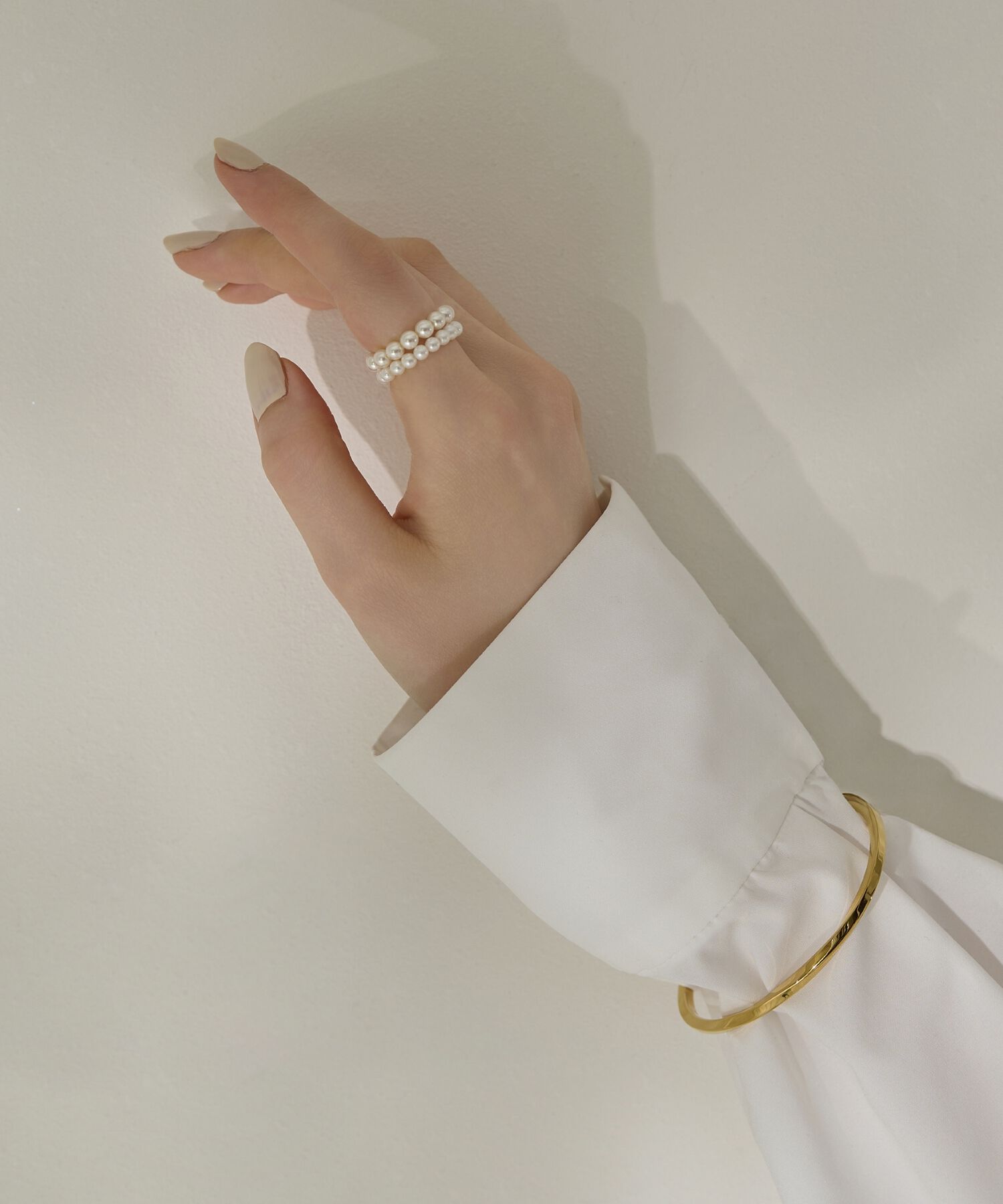 Phoebe「【伸びるリング】バブルフィットリング　パール3mm」|リング|