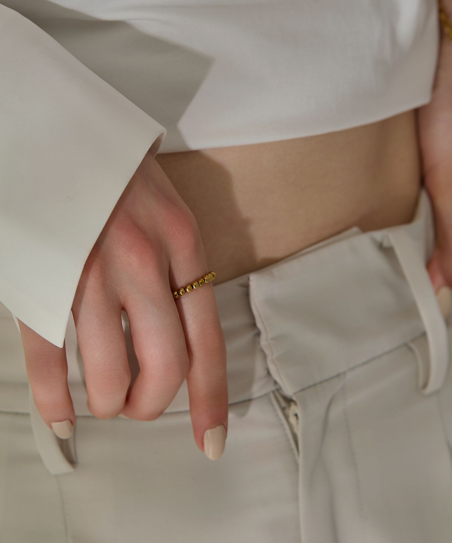 Phoebe「【伸びるリング・金属アレルギー対応】バブルフィットリング　ゴールド」|リング|