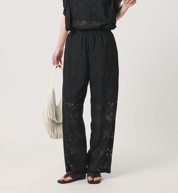 BEAUTY&YOUTH UNITED ARROWS「【WEB限定 Wardrobe DAILY MINIMAL】レース イージーパンツ ウォッシャブル」|その他|BLACK