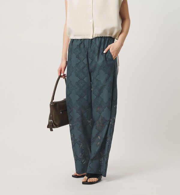BEAUTY&YOUTH UNITED ARROWS「【WEB限定 Wardrobe DAILY MINIMAL】レース イージーパンツ ウォッシャブル」|その他|NAVY