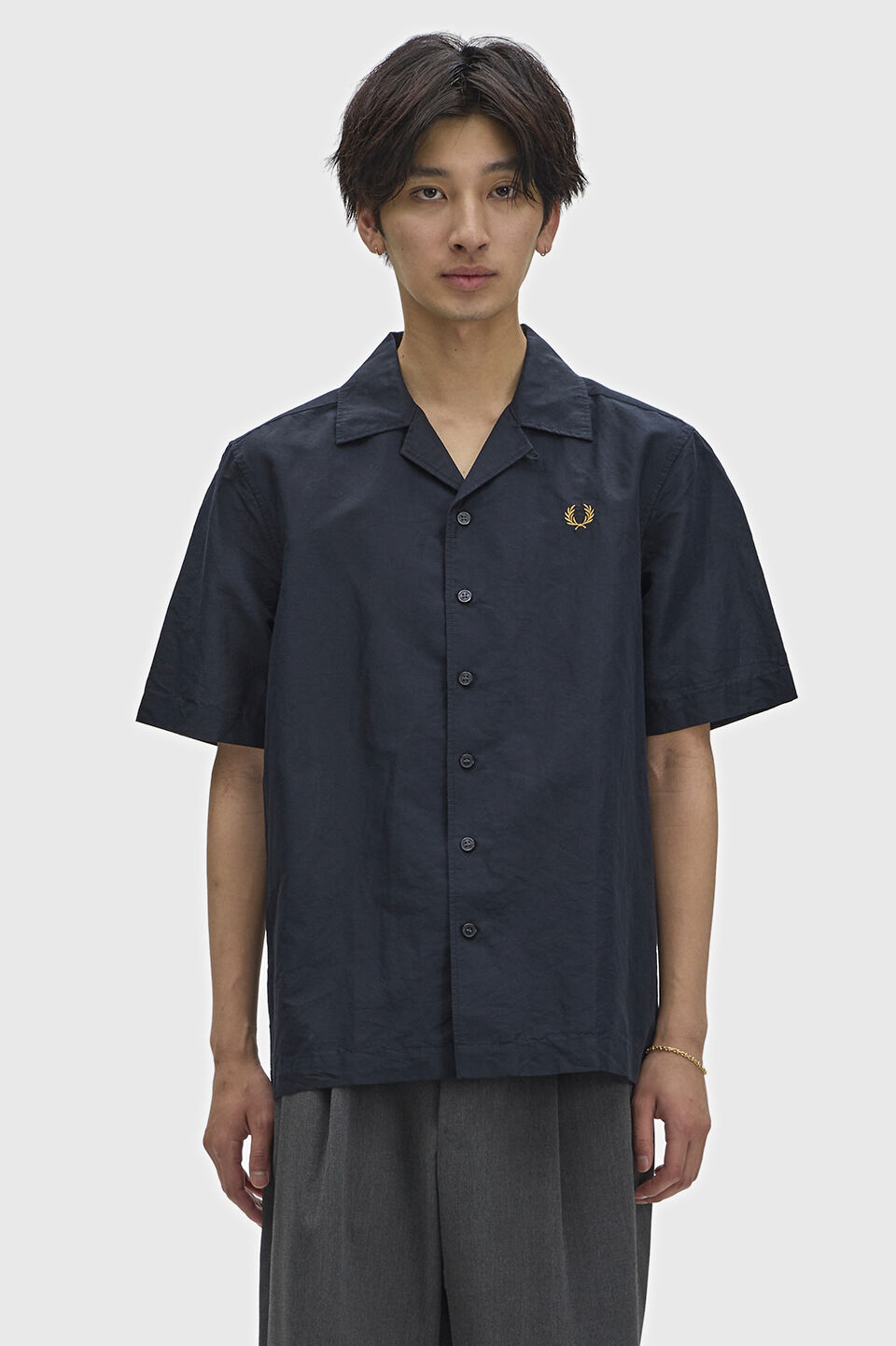 FRED PERRY 「Linen Blend Revere Collar Shirt／リネンブレンドオープンカラーシャツ」|シャツ・ブラウス|