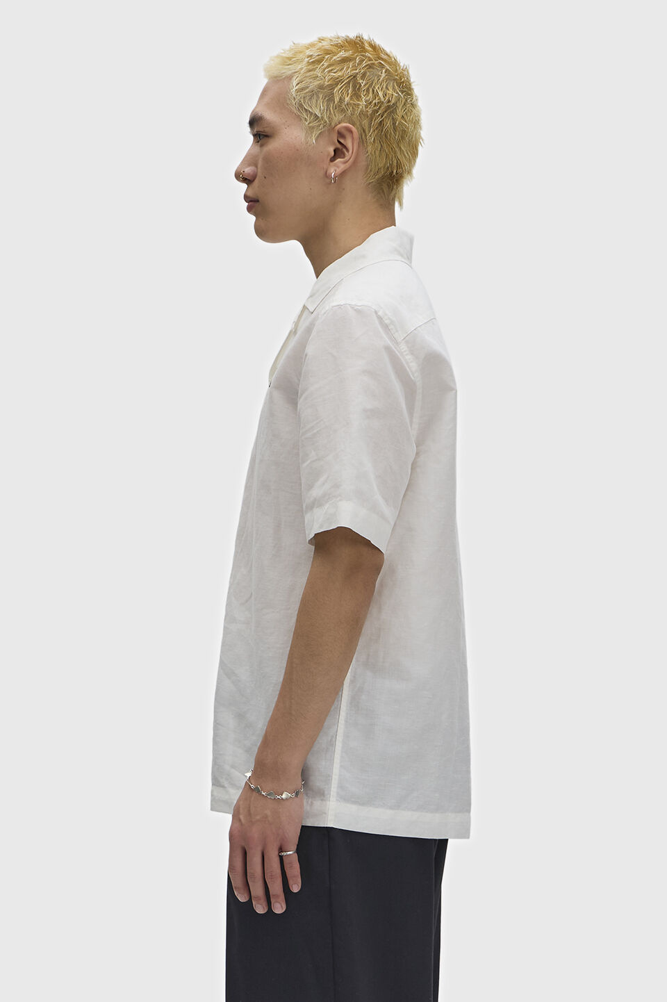 FRED PERRY 「Linen Blend Revere Collar Shirt／リネンブレンドオープンカラーシャツ」|シャツ・ブラウス|