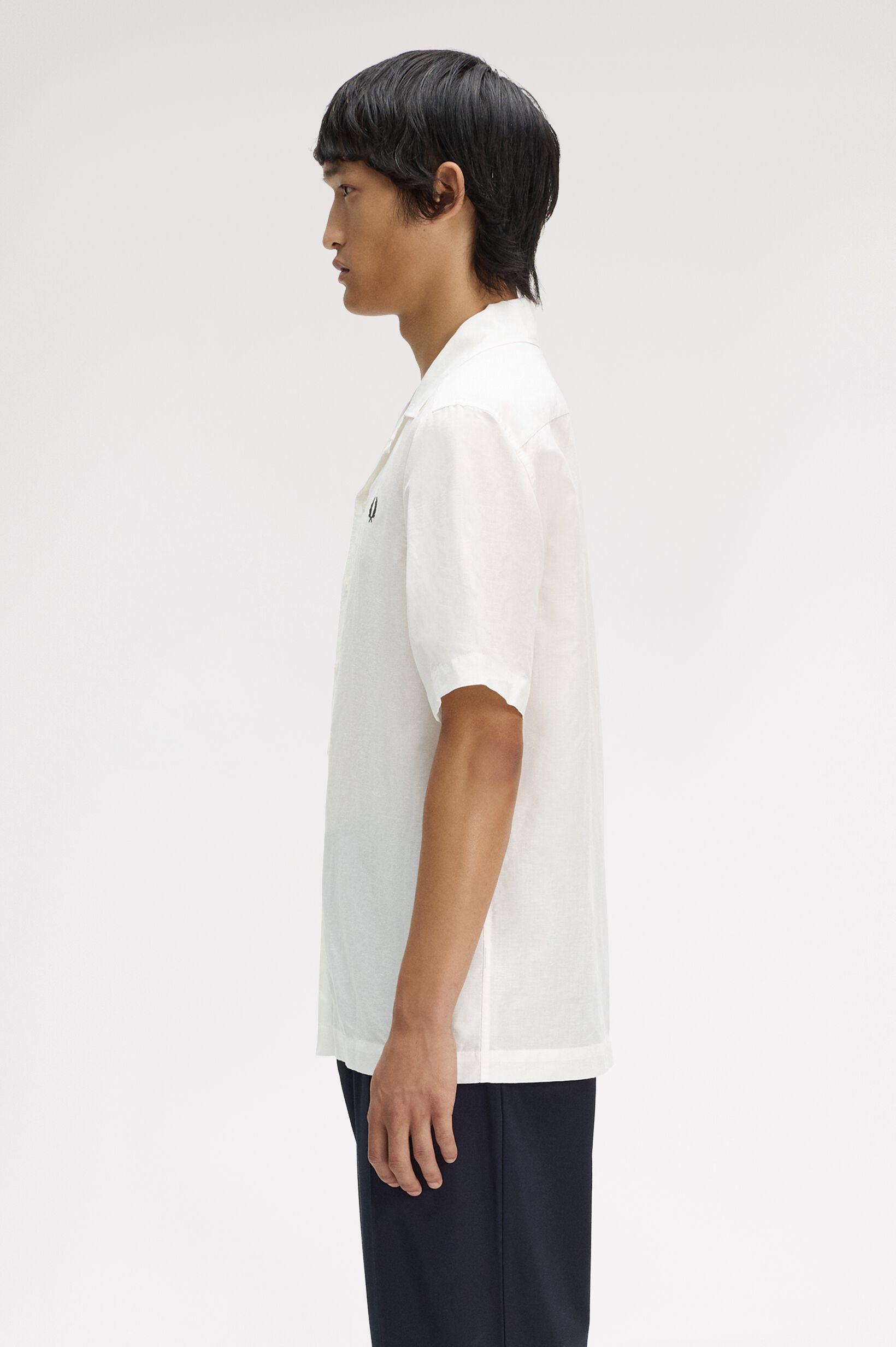 FRED PERRY 「Linen Blend Revere Collar Shirt／リネンブレンドオープンカラーシャツ」|シャツ・ブラウス|