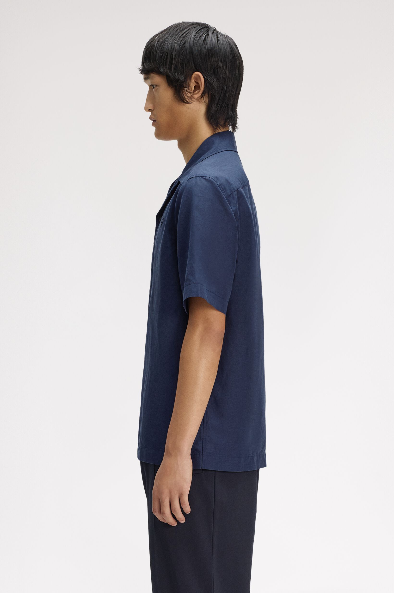 FRED PERRY 「Linen Blend Revere Collar Shirt／リネンブレンドオープンカラーシャツ」|シャツ・ブラウス|