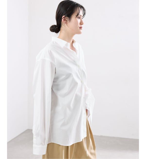 IENA「BLACK コサージュ付きシャツ」|シャツ・ブラウス|
