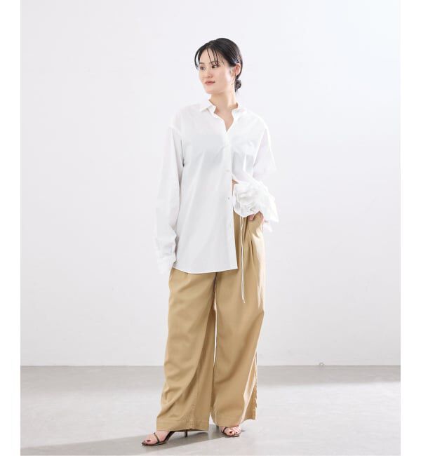 IENA「BLACK コサージュ付きシャツ」|シャツ・ブラウス|