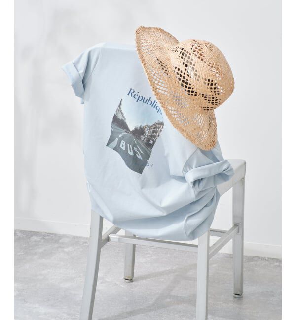 SLOBE IENA「Le Mares フォトTEE」|Tシャツ・カットソー|サックスブルー