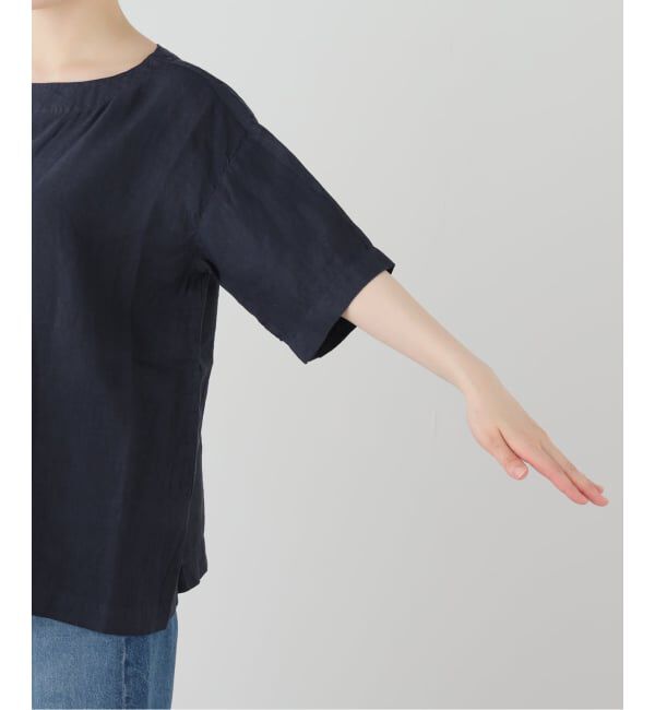journal standard luxe「【ARMEN】LINEN PLAIN BOAT NECK S/SL PULL」|シャツ・ブラウス|