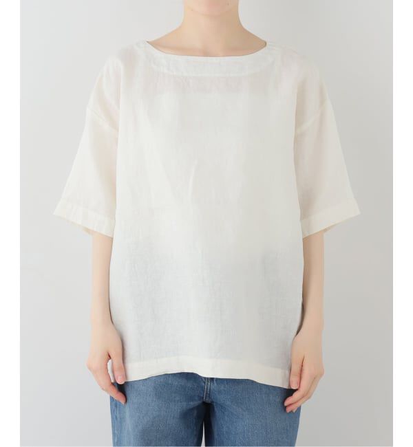 journal standard luxe「【ARMEN】LINEN PLAIN BOAT NECK S/SL PULL」|シャツ・ブラウス|