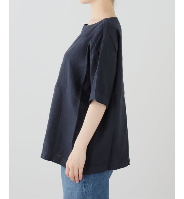 journal standard luxe「【ARMEN】LINEN PLAIN BOAT NECK S/SL PULL」|シャツ・ブラウス|