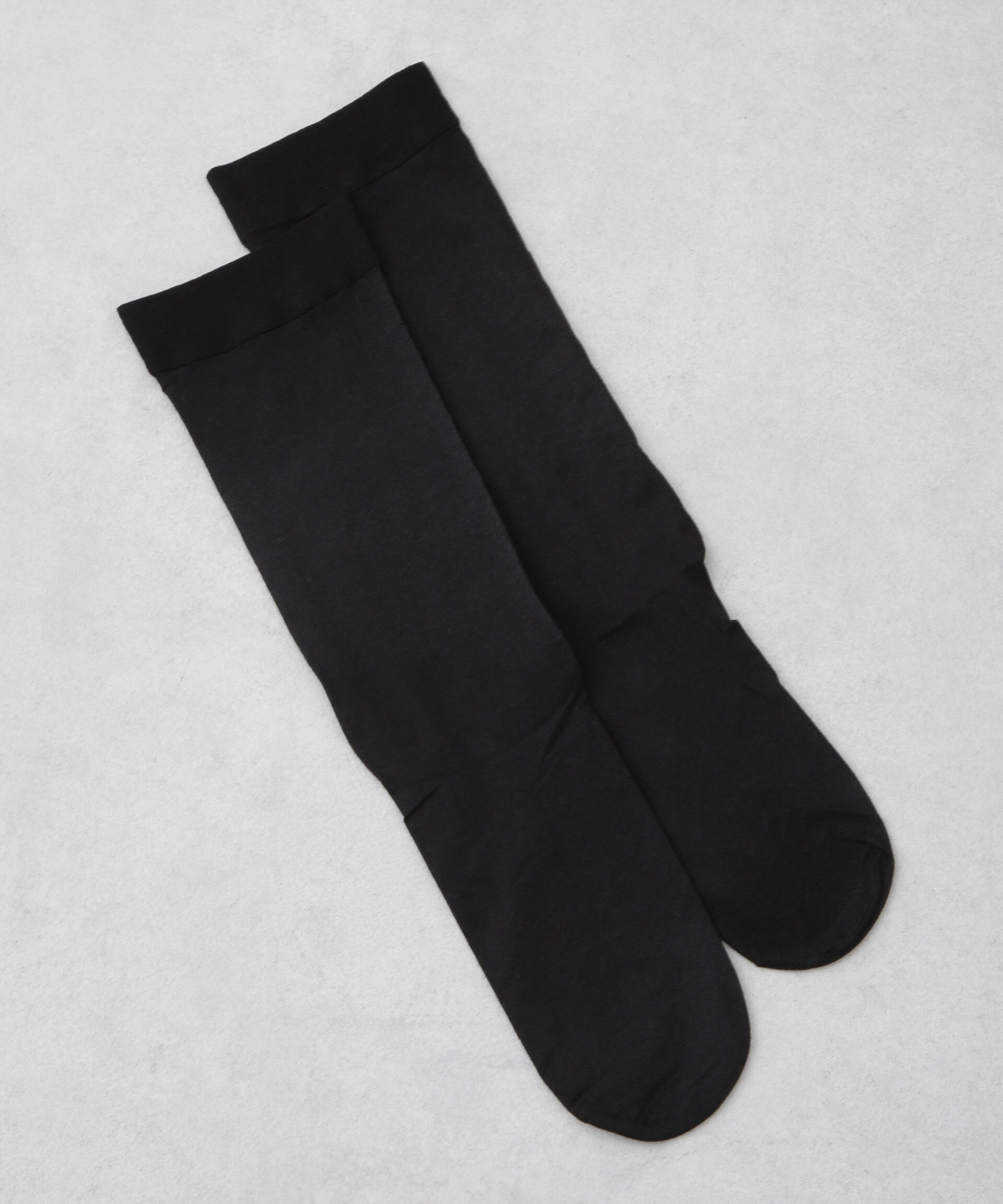 nano･universe「MARCOMONDE/sheer high socks 18D」|ソックス|ブラック